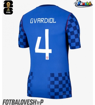 Chorvatsko Josko Gvardiol #4 Venkovní Dres MS 2026 Krátký Rukáv